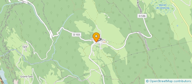 localisation de l'entreprise L'ATELIER DES PEINTRES  PREMILLIEU