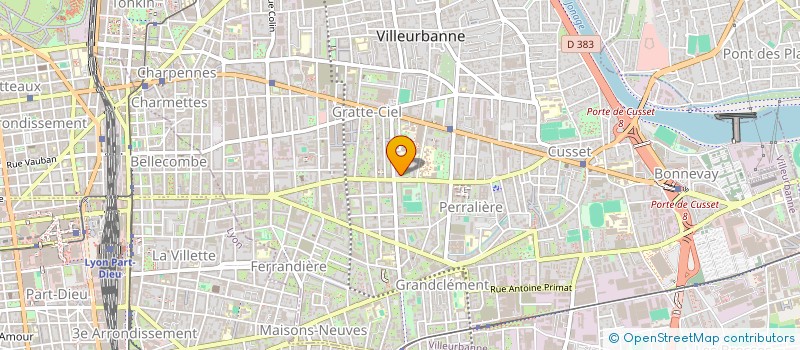 localisation de l'entreprise L'ATELIER DES PEINTRES REUNIS  VILLEURBANNE