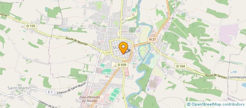 localisation de l'entreprise L'ATELIER DES POSSIBLES 32  MIRANDE