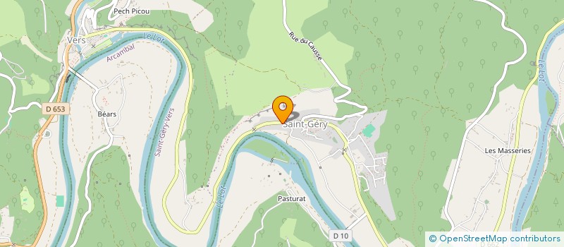 localisation de l'entreprise L'ATELIER DES SAVEURS  SAINT-CIRQ-LAPOPIE