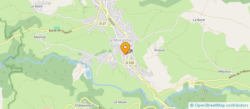 localisation de l'entreprise L'ATELIER DIVIN  LE MONASTIER-SUR-GAZEILLE