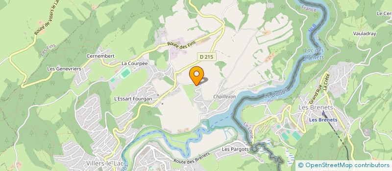 localisation de l'entreprise L'ATELIER DU BOEUF à VILLERS-LE-LAC