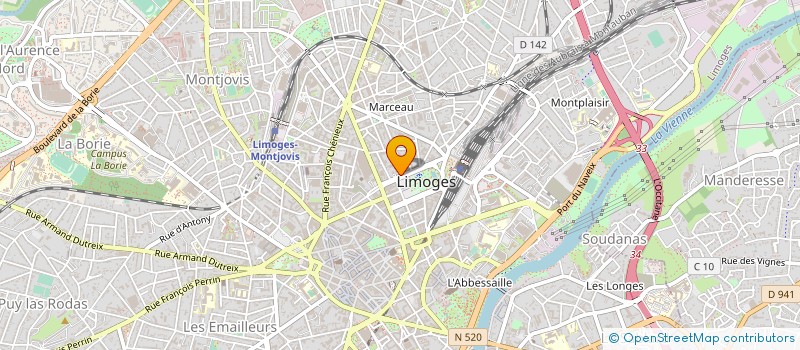 localisation de l'entreprise L'ATELIER DU BON PAIN 2 à LIMOGES