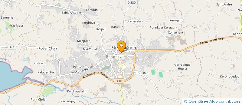 localisation de l'entreprise L' ATELIER DU BOULANGER  PLOUESCAT