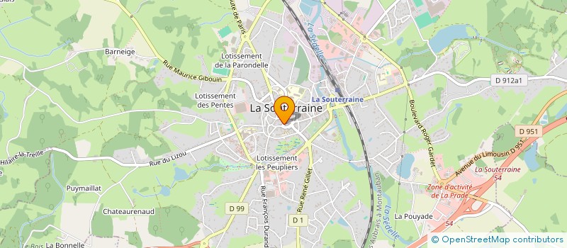 localisation de l'entreprise L'ATELIER DU CHEVEU à LA SOUTERRAINE