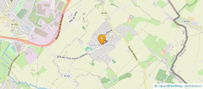 localisation de l'entreprise L'ATELIER DU CHEVEU  SAILLY-LEZ-LANNOY