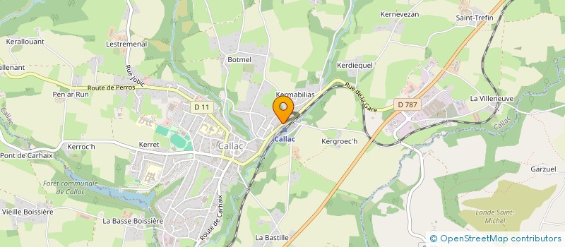 localisation de l'entreprise L'ATELIER DU CUIR BRETAGNE à CALLAC