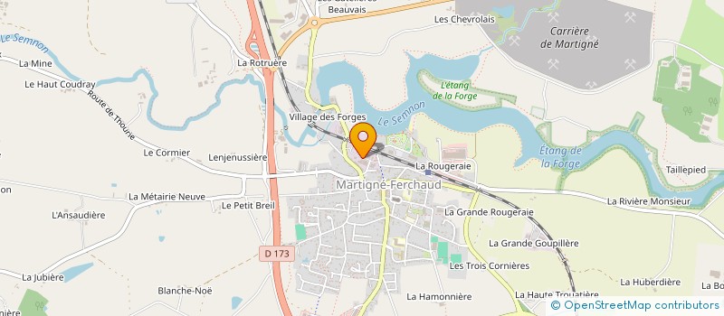 localisation de l'entreprise L'ATELIER DU FER CHAUD  MARTIGNE-FERCHAUD