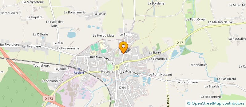 localisation de l'entreprise L ATELIER DU LINGE à RETIERS