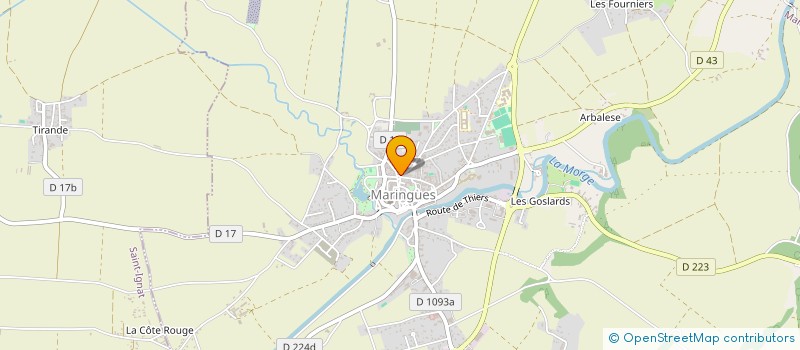 localisation de l'entreprise L'ATELIER DU PAYSAGE  MARINGUES