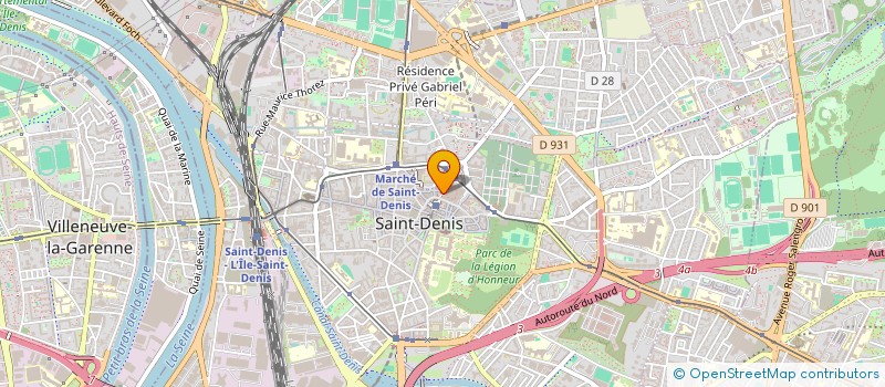 localisation de l'entreprise L'ATELIER DU PEINTRE  SAINT-DENIS