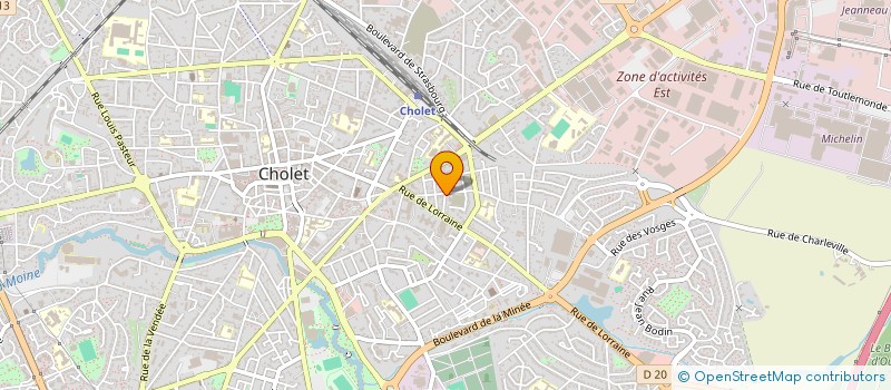localisation de l'entreprise L' ATELIER DU RIRE ET DU BONHEUR à CHOLET
