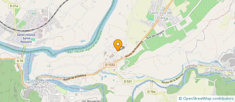 localisation de l'entreprise L'ATELIER DU ROYANS  SAINT-JUST-DE-CLAIX