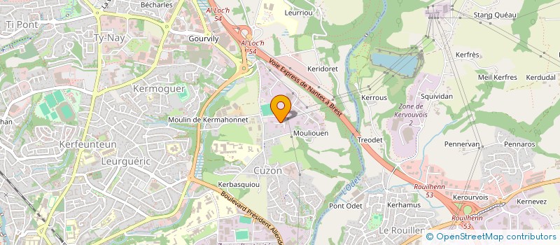 localisation de l'entreprise L ATELIER DU STAFF à QUIMPER