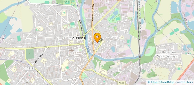 localisation de l'entreprise L'ATELIER DU VASE à SOISSONS
