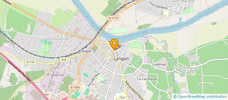 localisation de l'entreprise L ATELIER F.V.  LANGON