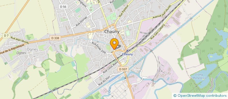 localisation de l'entreprise L'ATELIER FLEURI à CHAUNY
