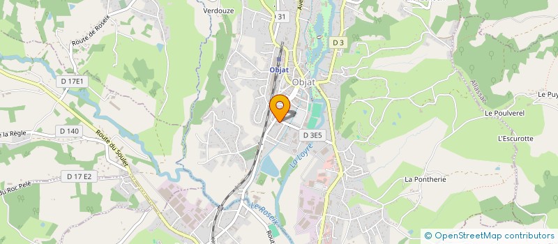 localisation de l'entreprise L ATELIER FLORAL  OBJAT