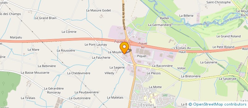 localisation de l'entreprise L'ATELIER FROMAGER à ETRELLES