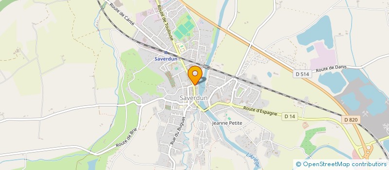 localisation de l'entreprise L'ATELIER GALERIE DES BAINS DOUCHES à SAVERDUN