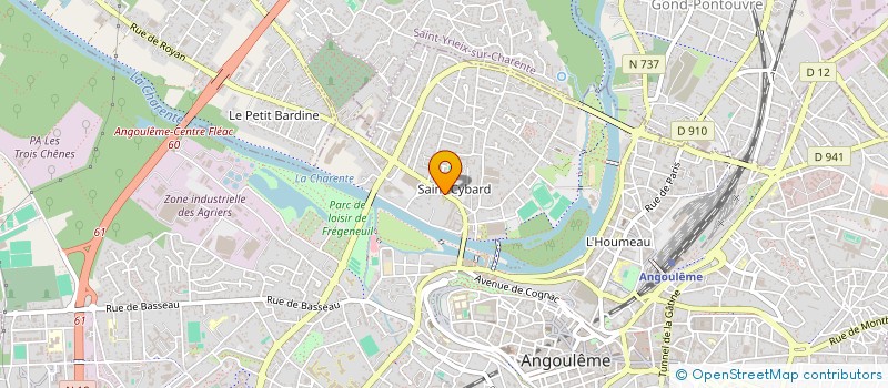 localisation de l'entreprise L'ATELIER LM COIFFURE à ANGOULEME