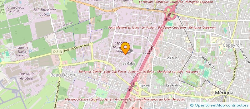 localisation de l'entreprise L'ATELIER NGC à MERIGNAC