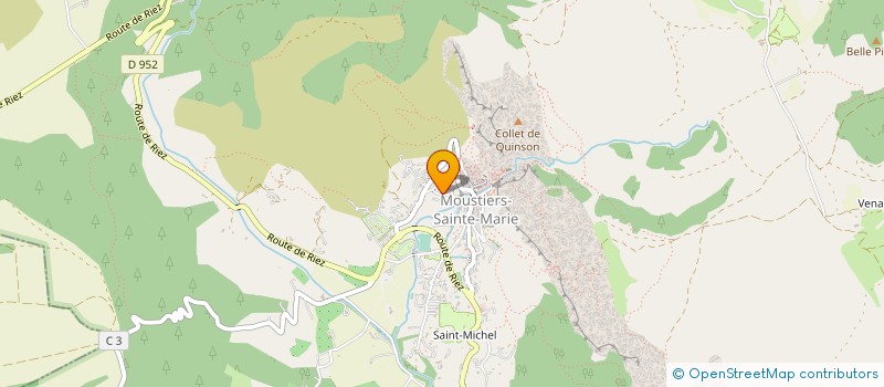 localisation de l'entreprise L'ATELIER PAPILLON à MOUSTIERS-SAINTE-MARIE