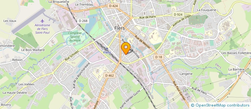 localisation de l'entreprise L'ATELIER PLOMBERIE-CHAUFFAGE à FLERS