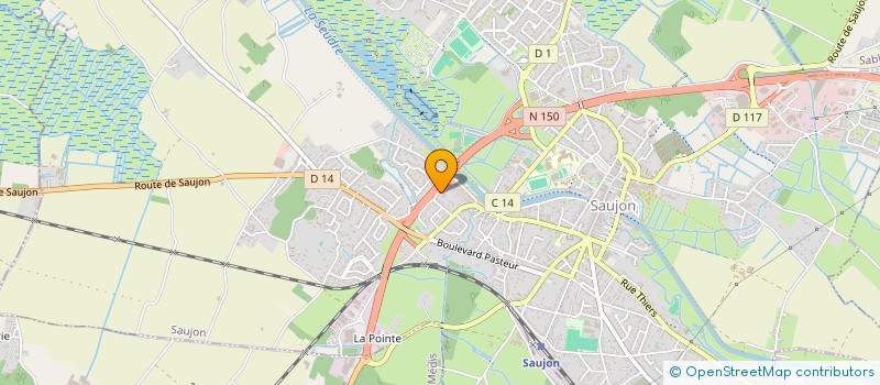 localisation de l'entreprise L'ATELIER PUB 17  SAUJON