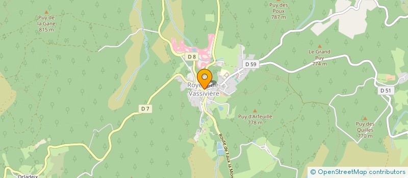 localisation de l'entreprise L'ATELIER SARL à ROYERE-DE-VASSIVIERE