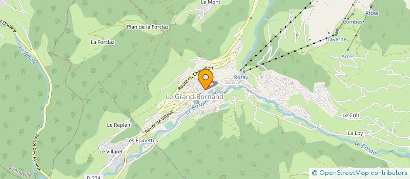 localisation de l'entreprise L'ATELIER SUCRE à LE GRAND-BORNAND