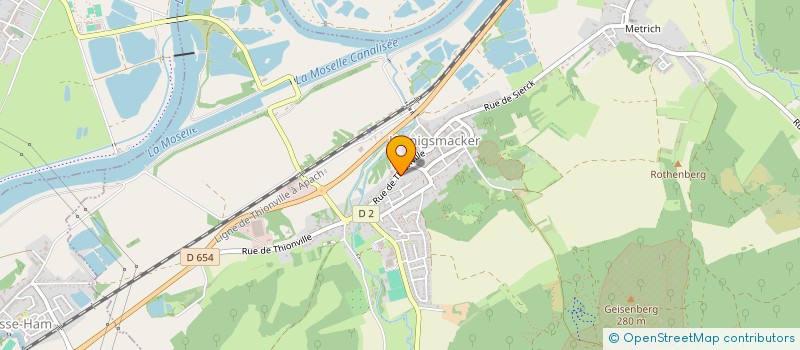 localisation de l'entreprise L'ATELIER VERT FLEURISTE KOENIGSMACKER  KNIGSMACKER