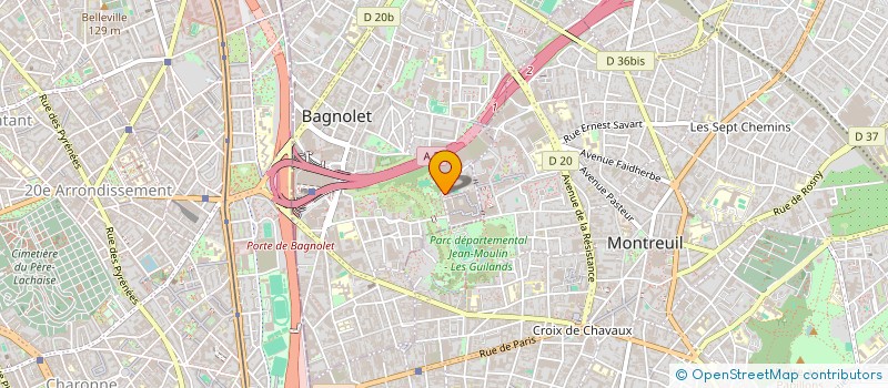 localisation de l'entreprise L'ATELIER93 à BAGNOLET