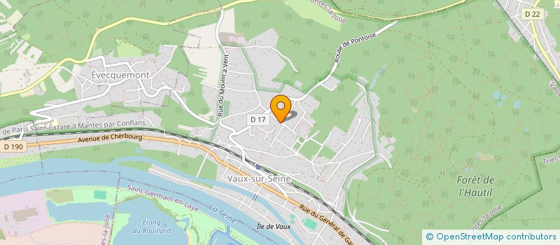 localisation de l'entreprise L'ATHANOR  VAUX-SUR-SEINE