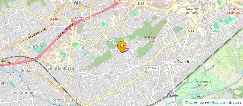 localisation de l'entreprise L'ATHANOR à LA GARDE