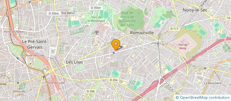 localisation de l'entreprise L'ATLAS FACTORY à LES LILAS