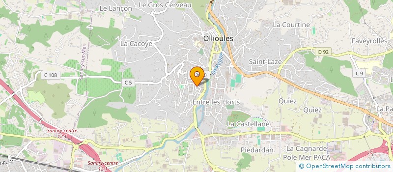 localisation de l'entreprise L'ATRIUM  OLLIOULES