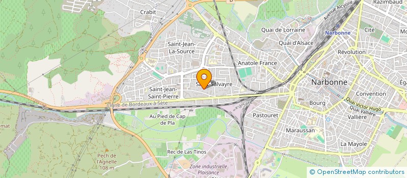 localisation de l'entreprise L'AUBE SUD à NARBONNE