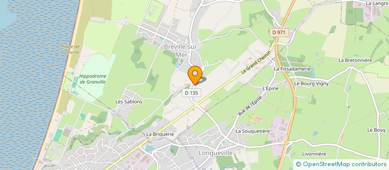 localisation de l'entreprise L'AUBERGE  BREVILLE-SUR-MER