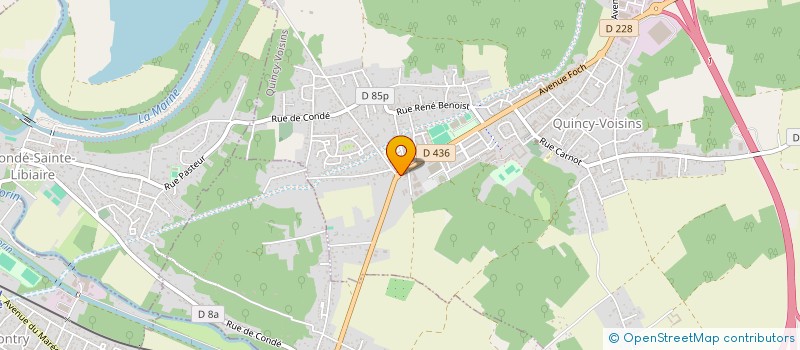 localisation de l'entreprise L'AUBERGE DE LA DEMI LUNE  QUINCY-VOISINS