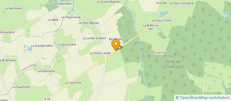 localisation de l'entreprise L'AUBERGE DE LA FORET  AHUILLE