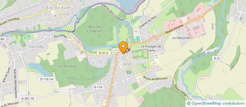 localisation de l'entreprise L'AUBERGE DE LA ROSE à ANET