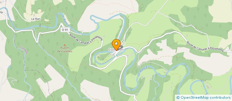 localisation de l'entreprise L'AUBERGE DE LA TOUR  COMBRET