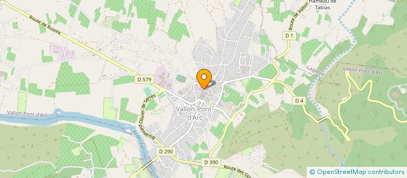 localisation de l'entreprise L'AUBERGE DE MON PERE à VALLON-PONT-D'ARC