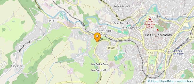 localisation de l'entreprise L'AUBERGE DE SERVILLE  ESPALY-SAINT-MARCEL