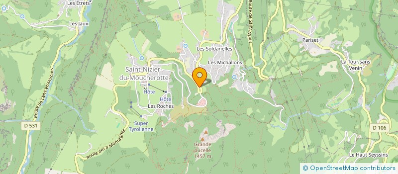 localisation de l'entreprise L'AUBERGE DES TROIS PUCELLES  SAINT-NIZIER-DU-MOUCHEROTTE