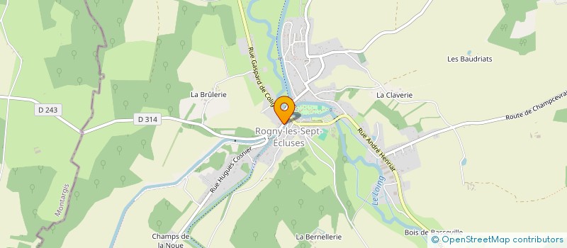 localisation de l'entreprise L'AUBERGE DU CANAL  ROGNY-LES-SEPT-ECLUSES