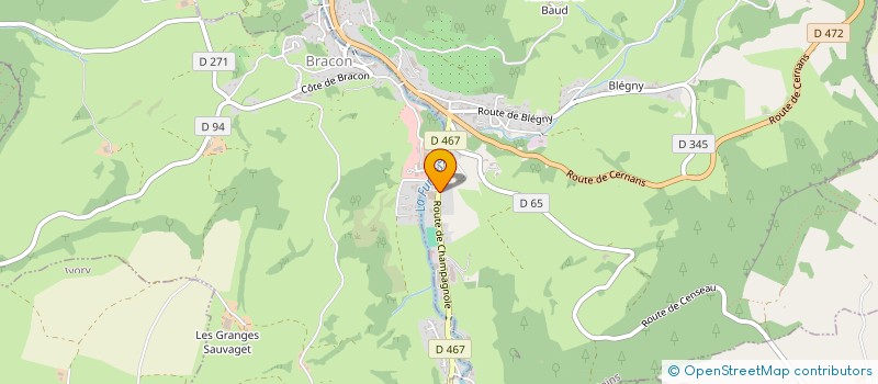 localisation de l'entreprise L'AUBERGE DU COMTOIS  PONT-D'HERY