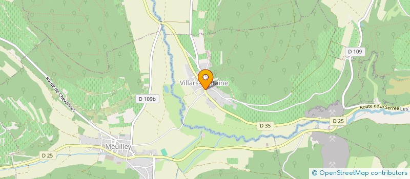 localisation de l'entreprise L'AUBERGE DU COTEAU  VILLARS-FONTAINE