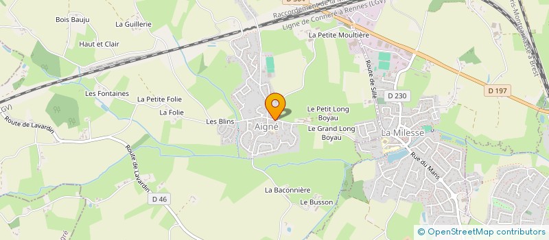 localisation de l'entreprise L'AUBERGE DU CROISSANT  LA MILESSE